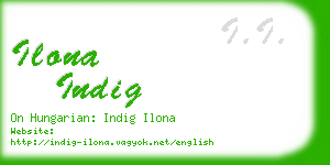 ilona indig business card